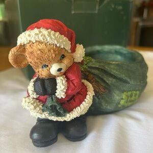 Santa Bear candy dish